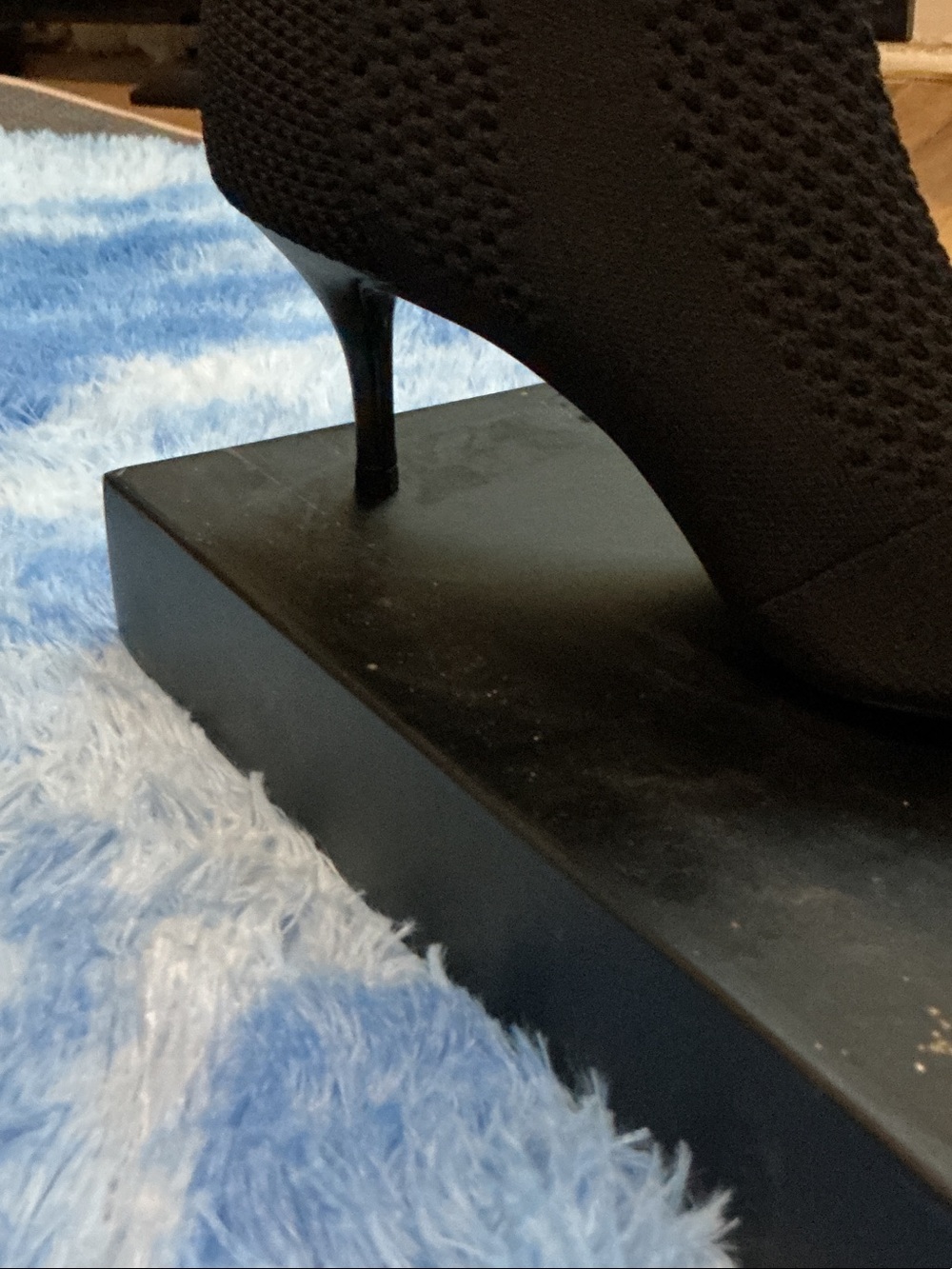Charles David Black Knit Stiletto Bootie